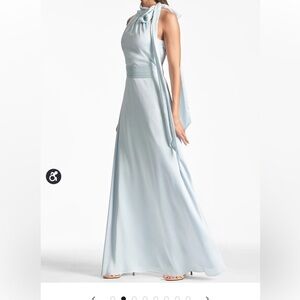 SACHI + BABI KAYLA HALTER GOWN ICE BLUE SIZE 4
